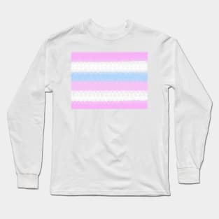 Spirograph Patterned Bigender Flag Long Sleeve T-Shirt